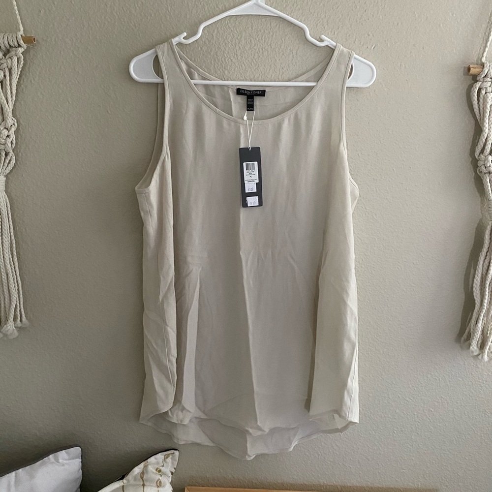 Eileen Fisher Petite L Silk Tank NWT SMALL MARK